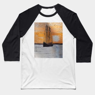 Sunset voyage oil painting by Tabitha Kremesec Baseball T-Shirt